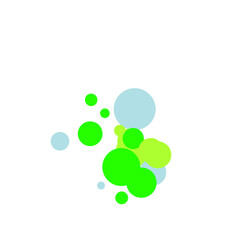 An abstract transparent bubble shape neon circles pattern design element.