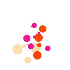 An abstract transparent bubble shape neon circles pattern design element.