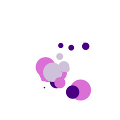 An abstract transparent bubble shape neon circles pattern design element.