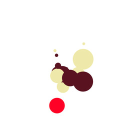 An abstract transparent bubble shape neon circles pattern design element.