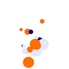 An abstract transparent bubble shape neon circles pattern design element.