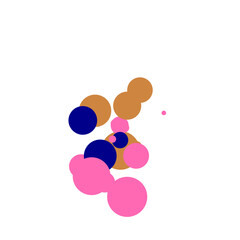 An abstract transparent bubble shape neon circles pattern design element.