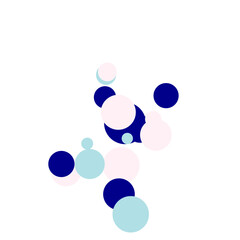 An abstract transparent bubble shape neon circles pattern design element.