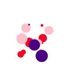 An abstract transparent bubble shape neon circles pattern design element.