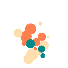 An abstract transparent bubble shape neon circles pattern design element.