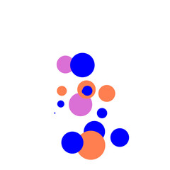 An abstract transparent bubble shape neon circles pattern design element.