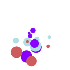 An abstract transparent bubble shape neon circles pattern design element.