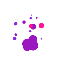 An abstract transparent bubble shape neon circles pattern design element.