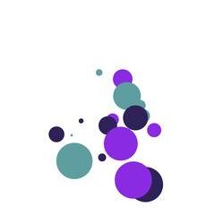 An abstract transparent bubble shape neon circles pattern design element.