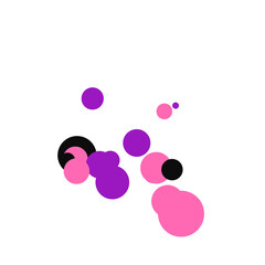 An abstract transparent bubble shape neon circles pattern design element.