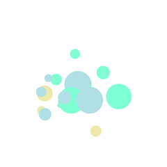 An abstract transparent bubble shape neon circles pattern design element.