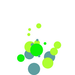 An abstract transparent bubble shape neon circles pattern design element.