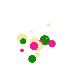 An abstract transparent bubble shape neon circles pattern design element.