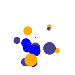 An abstract transparent bubble shape neon circles pattern design element.