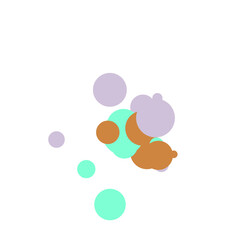 An abstract transparent bubble shape neon circles pattern design element.