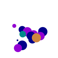 An abstract transparent bubble shape neon circles pattern design element.