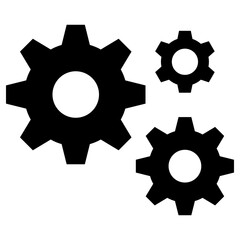 Gear icon, vector illustration, simple design, best used for web, banner or presentation