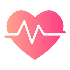 heart rate gradient icon - obrazy, fototapety, plakaty