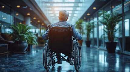 Paraplegic Man - obrazy, fototapety, plakaty