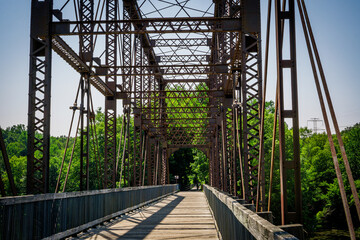 The old railroad bridge over the Croton Reservoir. The bridge crossing is part of the North County...