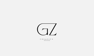 Obraz premium Alphabet letters Initials Monogram logo GZ ZG G Z