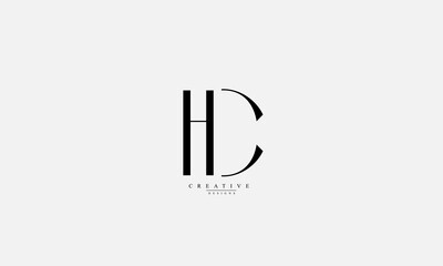 Alphabet letters Initials Monogram logo HC CH H C