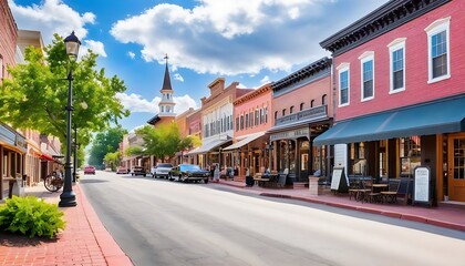 Naklejka premium street in the town