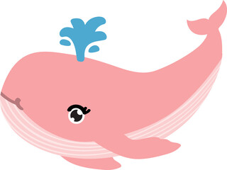 cute whale cartoon