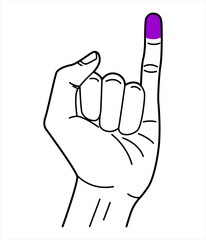 hand gestures after election line art
