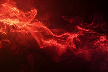 Abstract Red smoke on a dark background. Texture