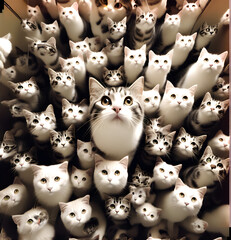 Fototapeta premium Lots of cats
