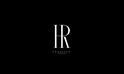 Alphabet letters Initials Monogram logo HR RH H R