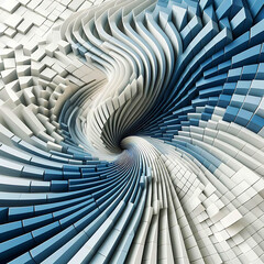 3D Geometric Abstract Twist Background- Generative AI