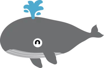 Photo sur Plexiglas Baleine cute whale cartoon