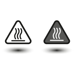 Warning sign for hot surface. Vector illustration. EPS 10.