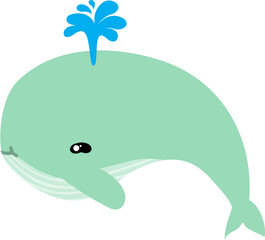 cute whale cartoon