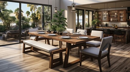 Fototapeta premium Home Architecture Dining Room Interior