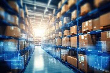 smart warehouse management system can identify package picking and delivery. 