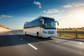 Foto op Canvas Touristic coach bus on highway road © CStock