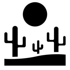 Obraz premium cactus in desert landscape