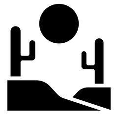 cactus in desert landscape