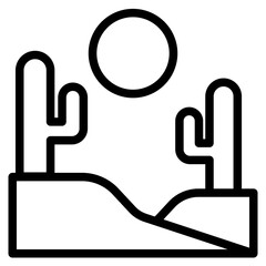 cactus in desert landscape