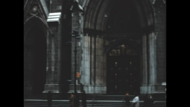St. Patrick's Cathedral in New York 1960 - Viewing the 5th Avenue facade of St. Patrick's Cathedral in Nw York, 1960. 