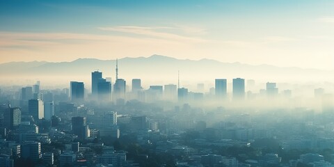 Fototapeta na wymiar air pollution in the city
