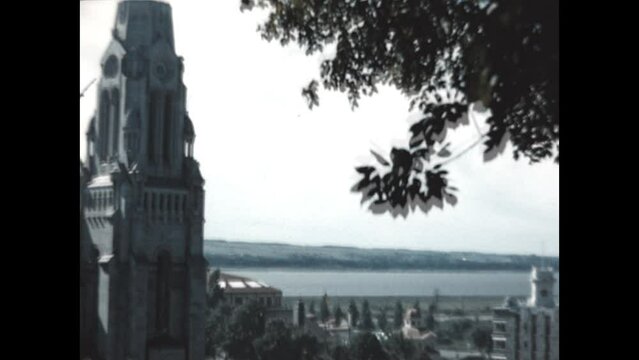 Sainte Anne de Beaupre 1960 - Looking down on the town of Sainte -Anne-de-Beaupre in Quebec, 1960. 