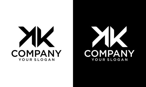 KK Alphabet letters Initials Monogram logo