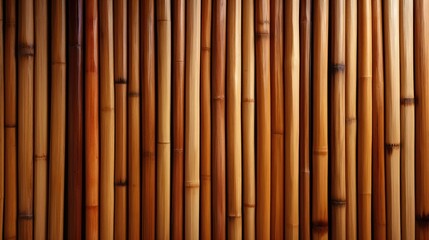 Bamboo Wood Pattern Background Texture - Bamboo Background with Parallel Lines of Bamboo Wood offering a Sense of Tranquility and Nature created with Generative AI Technology