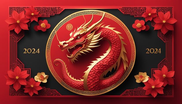 2024 Chinese New Year: Year of the Dragon Artwork