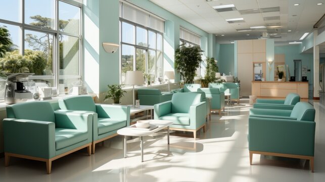 Modern doctor office interior in smart clinic