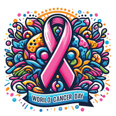 world cancer day, health, colorfull, white background